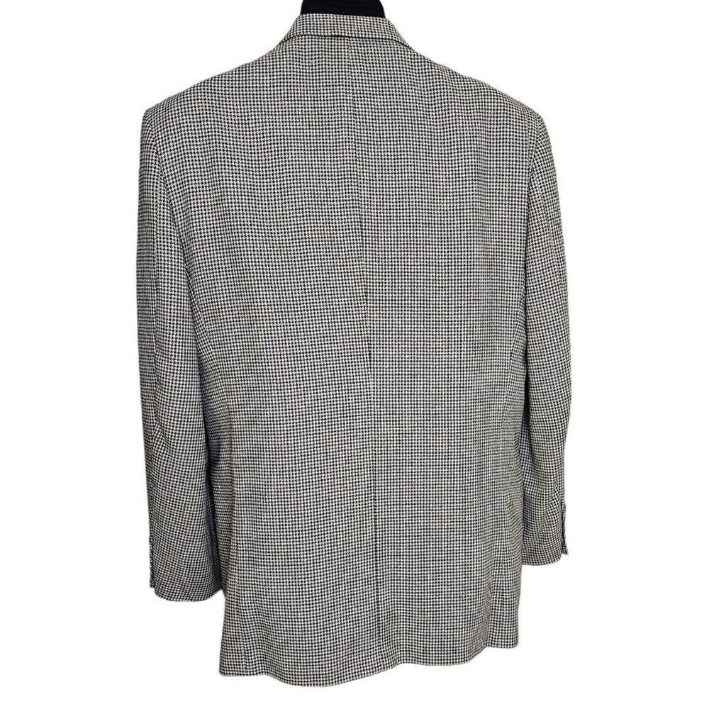 Vintage Oscar De La Renta Silk/Wool Blend Blazer Suit Coat Herringbone Size 42L - Picture 2 of 9
